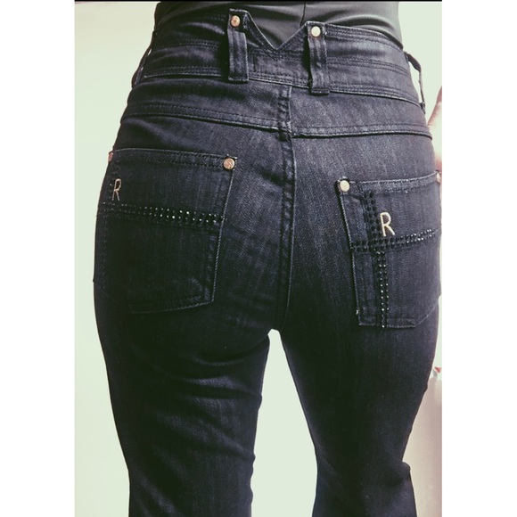 Ruby London Women bell bottom black denim jean 4/6 - Picture 8 of 8